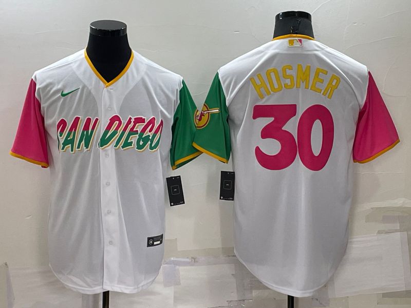 Men San Diego Padres #30 Hosmer White City Edition Game Nike 2022 MLB Jerseys